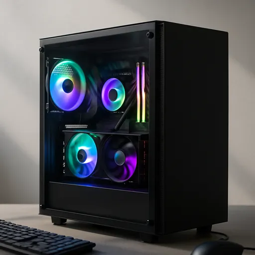 Generic editorial photograph of a gaming PC tower, not the exact linked listing